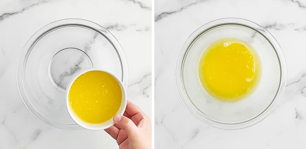 Add Melted Butter to a Mixing Bowl