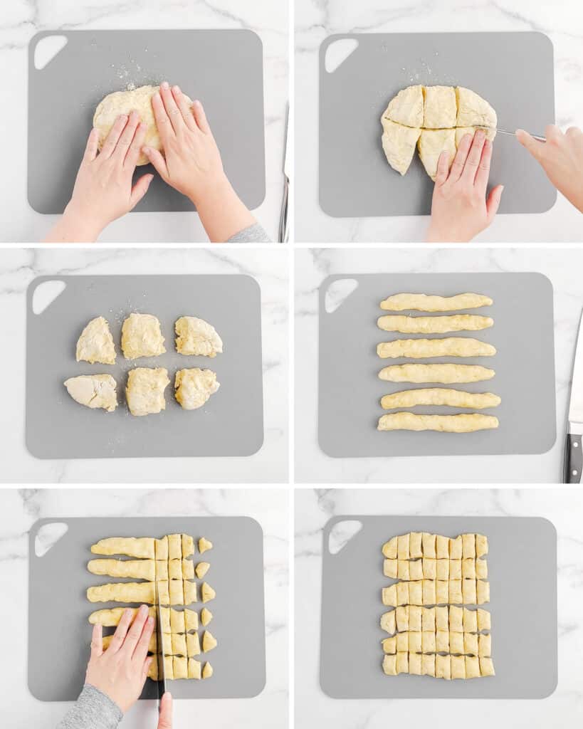 Rolling and Cutting Knoefla Noodles