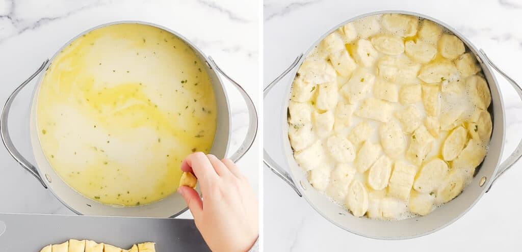 Adding Knoefla to Soup