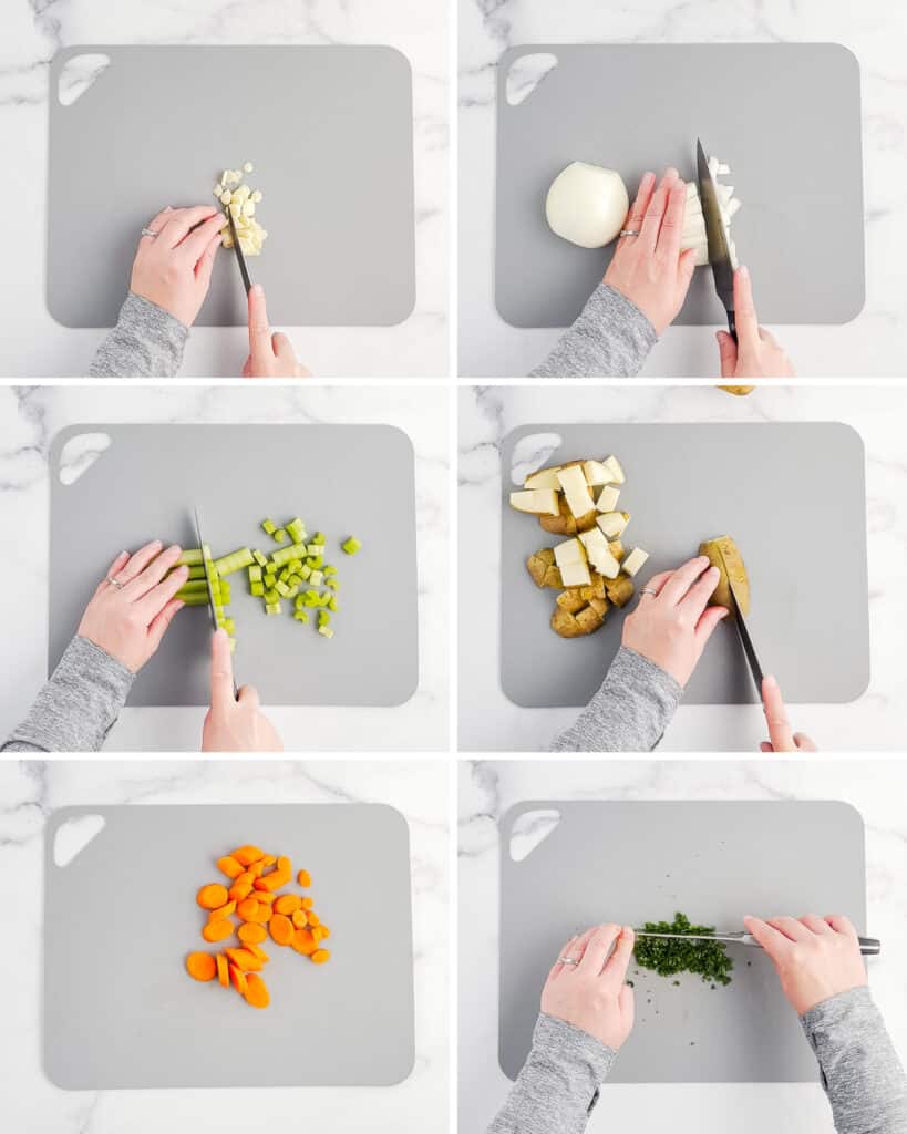 Chopping All Produce on Great Cutting Board
