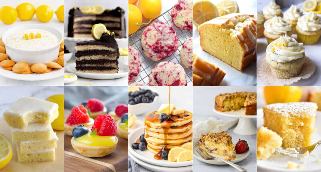 Lemon Desserts Collage