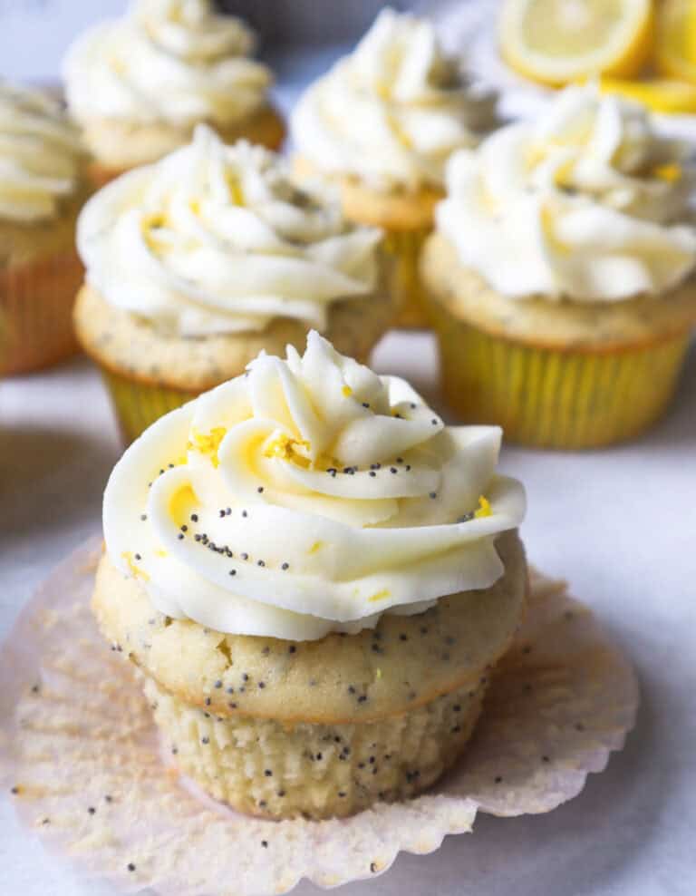 Lemon Poppyseed Cupcakes by Lemon Blueberry Cookies by Bless This Meal