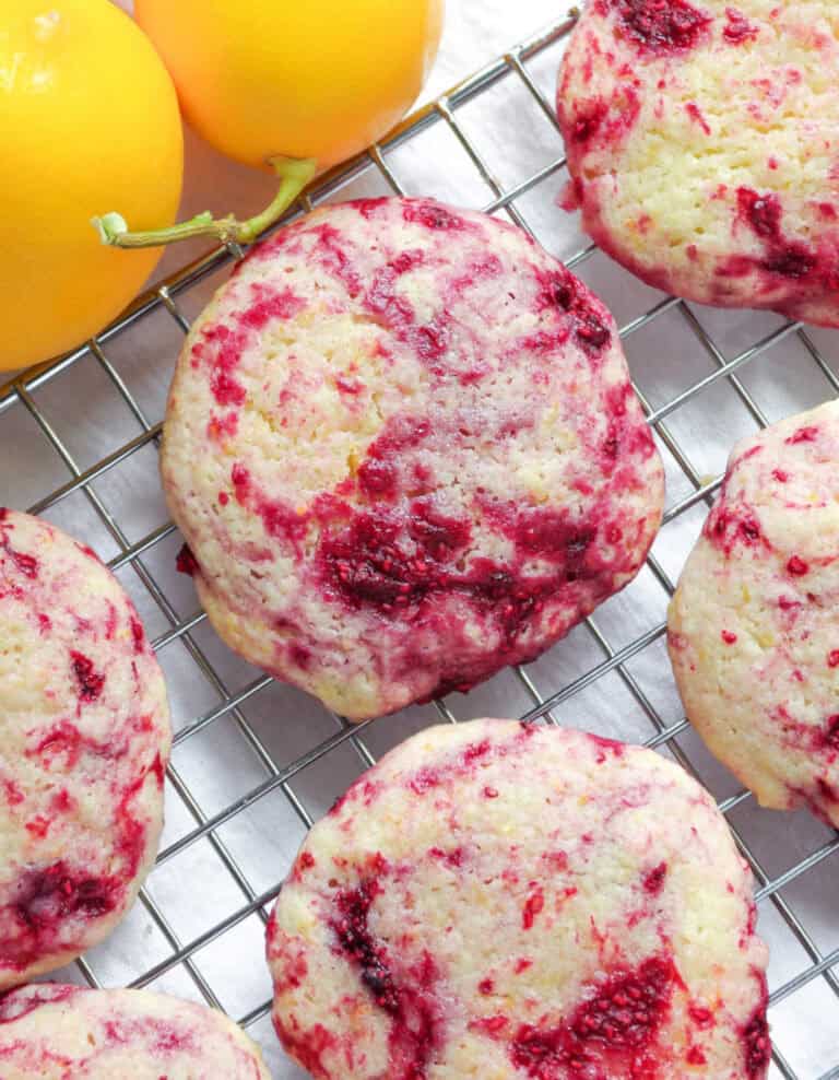Lemon Raspberry Cookies by Forked Spoon