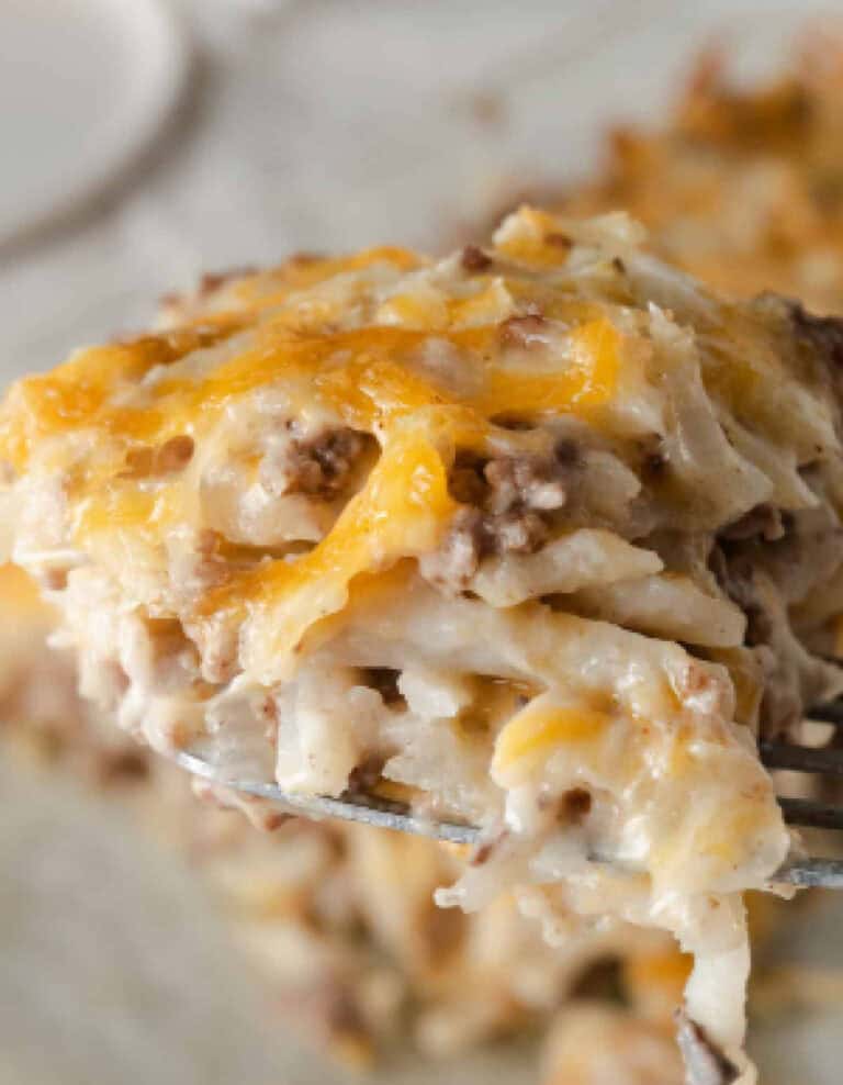 Cheesy Hamburger Hashbrown Casserole