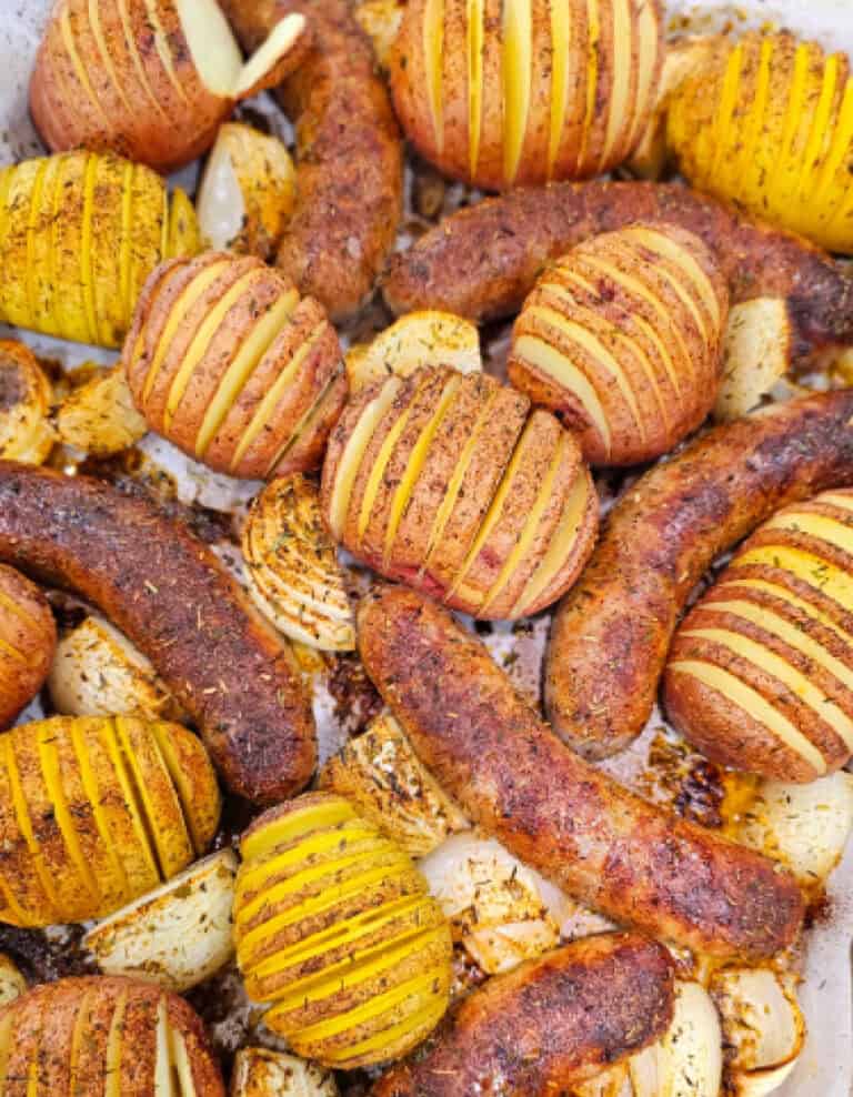 Brat & Potato Sheet Pan Dinner