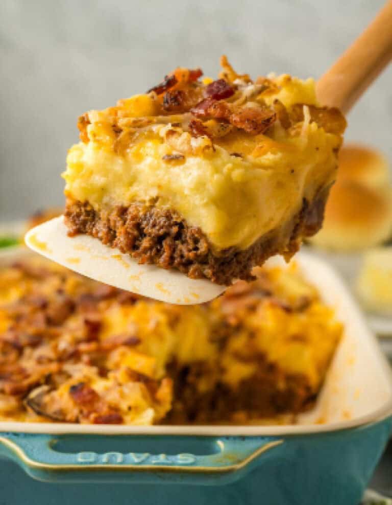 Cowboy Meatloaf and Potato Casserole