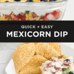 Mexicorn Dip with Tortilla Chips Pin