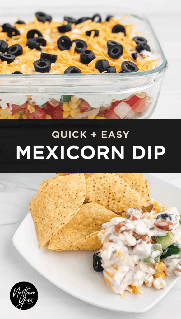Mexicorn Dip with Tortilla Chips Pin