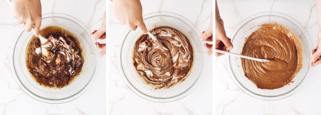 Chocolate Fudge Batter Mixed Well