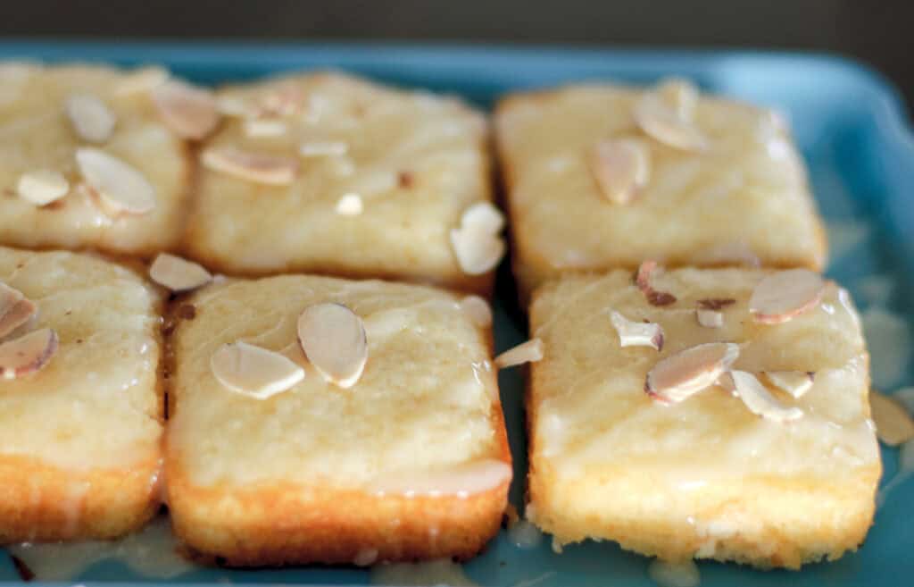 Almond Cakes on a Serving Tray