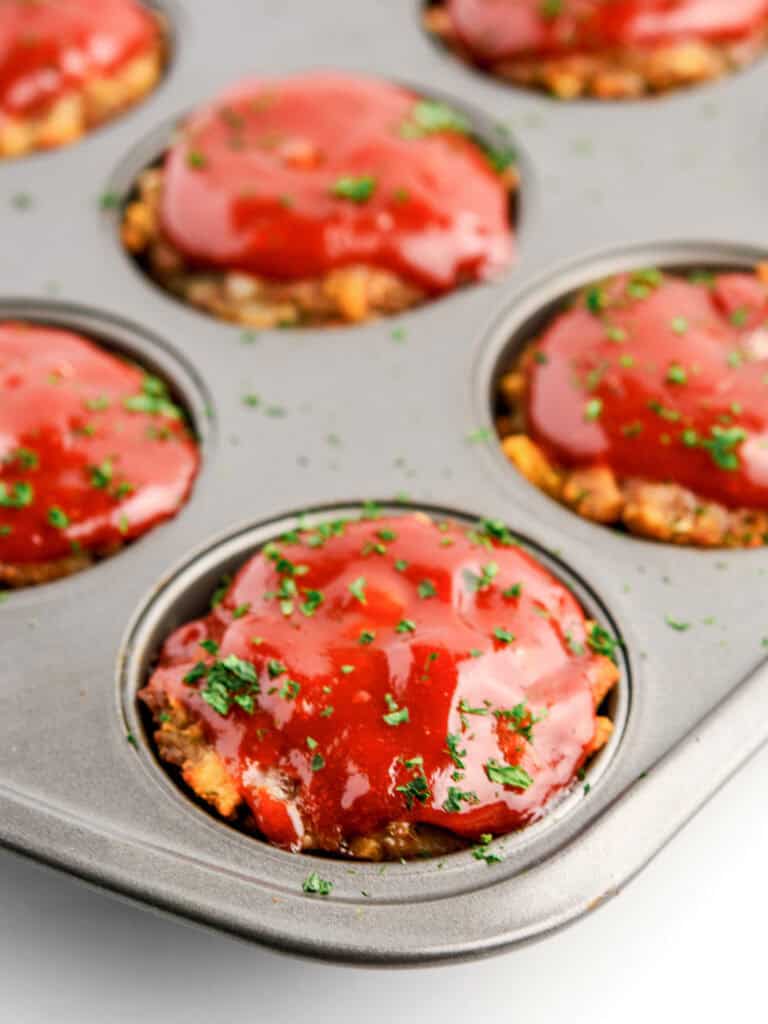 Meatloaf in Muffin Tin With Parsley