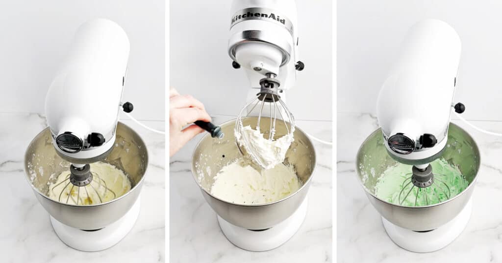 Adding Mint Flavoring and Green Food Coloring to Mint Layer