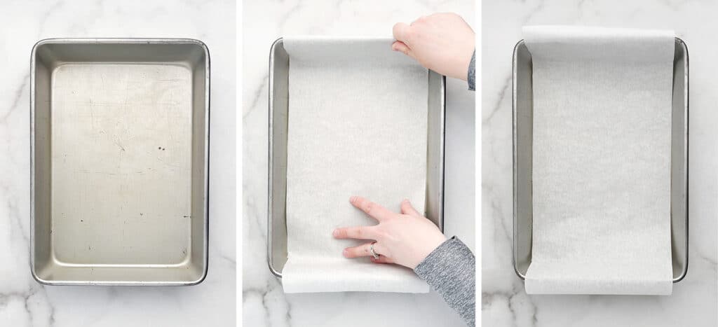 Making Parchment Paper Sling in 13 x 9 Pan