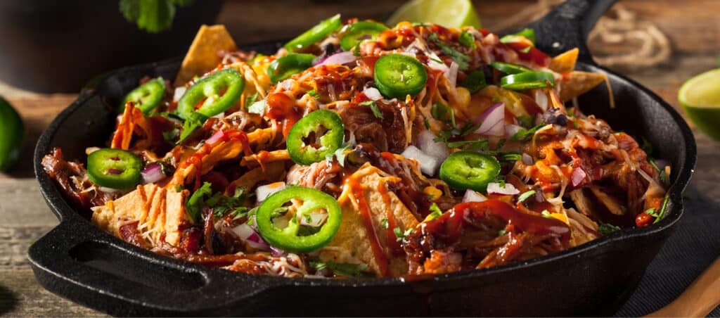 Meat Topping on Nachos