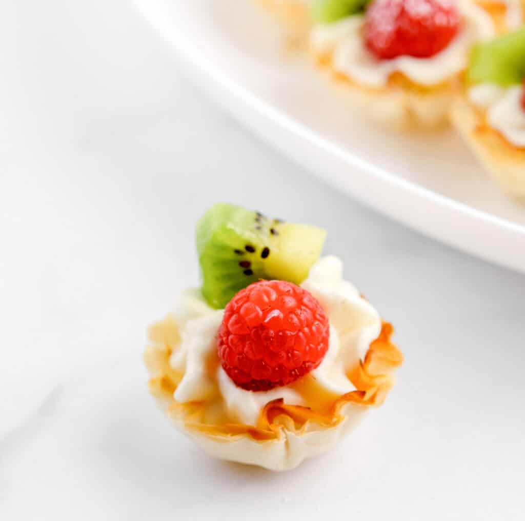 Closeup of Single Mini Cheesecake