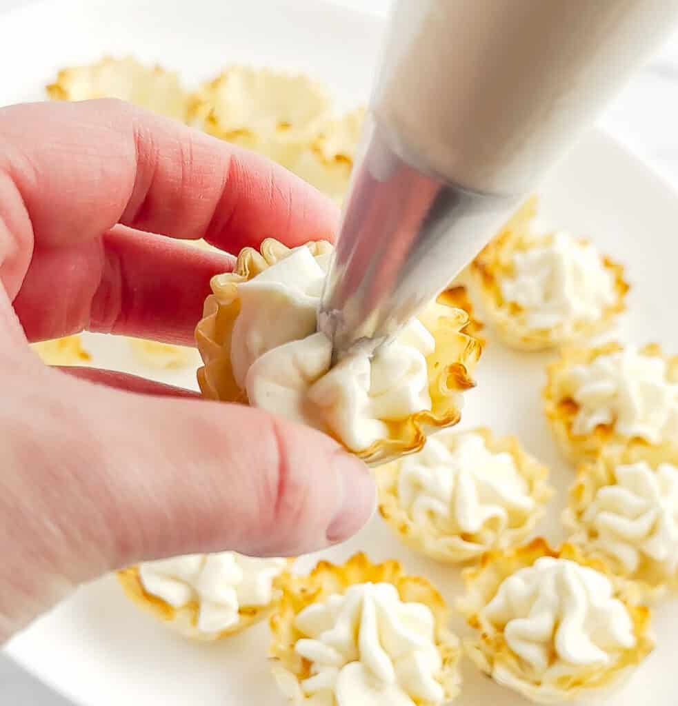 Piping Phyllo Pastry Shells