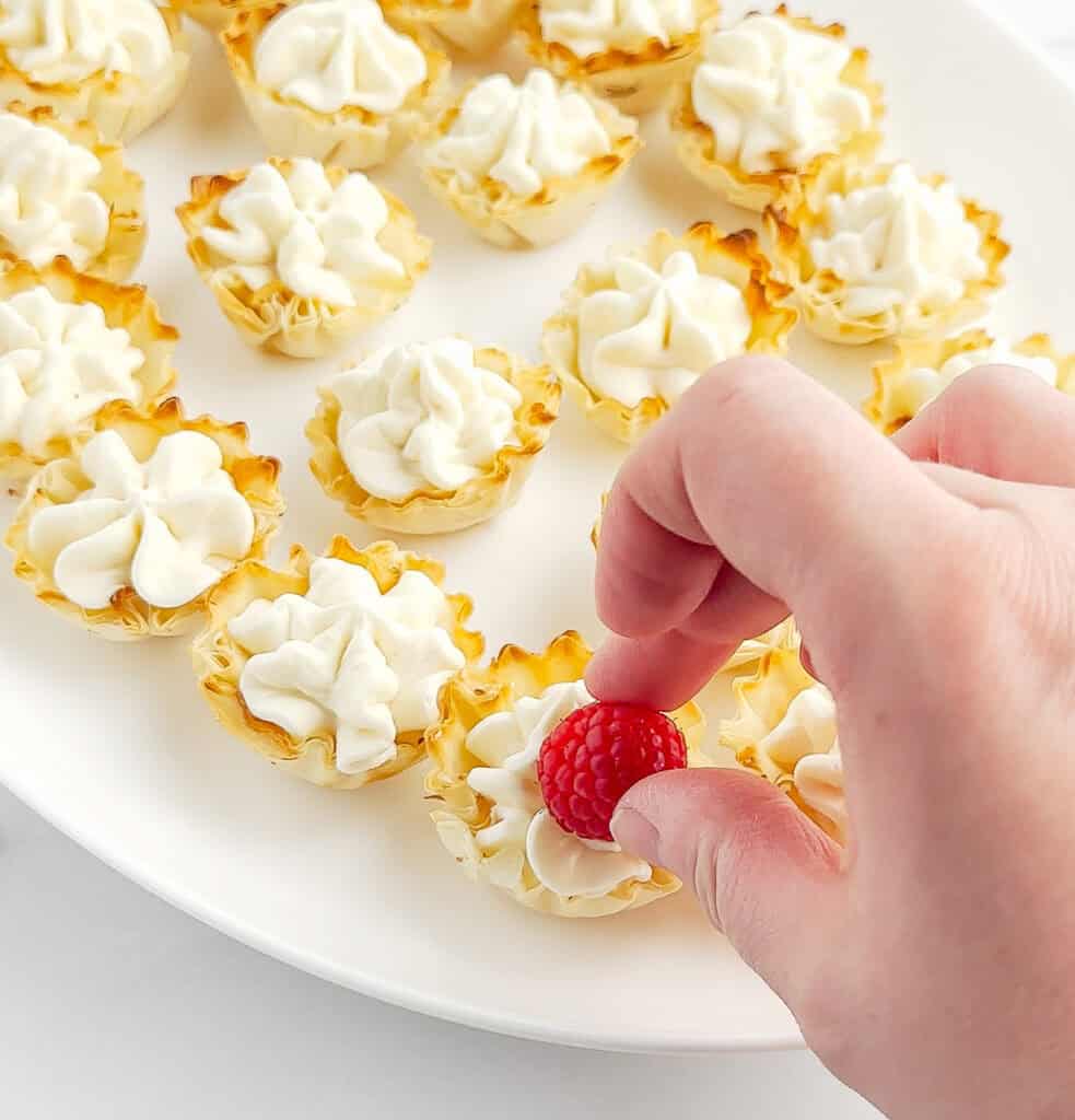 Adding Fruit to Cheesecake Bites