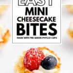 No Bake Cheesecake Bites Pin 7