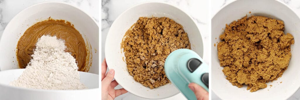 Adding the Flour Mixture to the Molasses Mixture