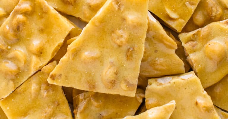 Homemade Old Fashioned Peanut Brittle Recipe Header