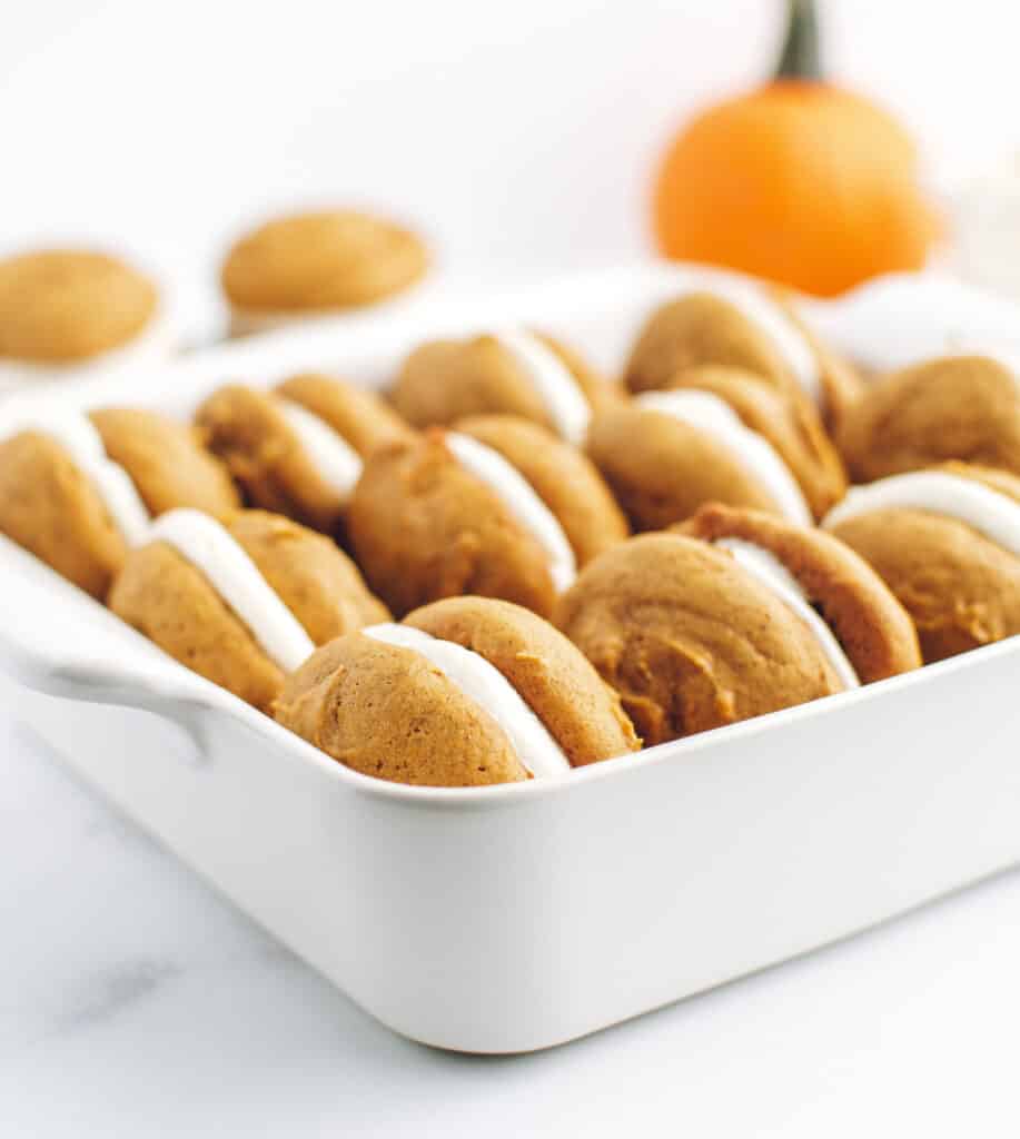 Pan of Pumpkin Whoopie Pies