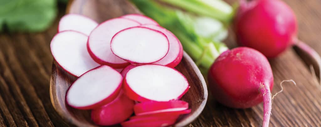 Sliced Radishes in a Bowl
