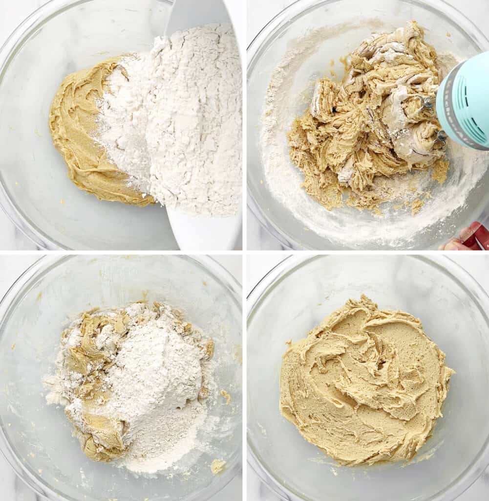 Combine Flour Mixture with Butter Mixture in Bowl