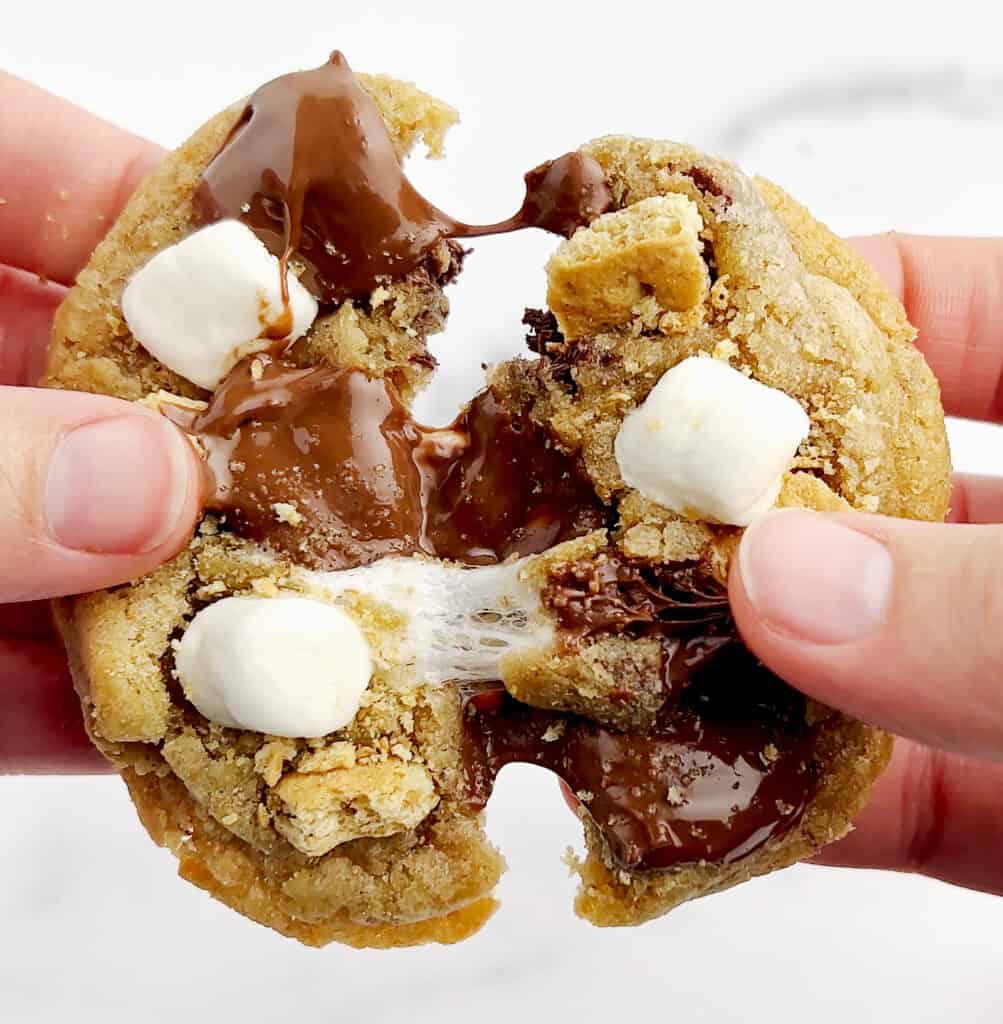 Gooey Marshmallow and Melted Chocolate Cookies