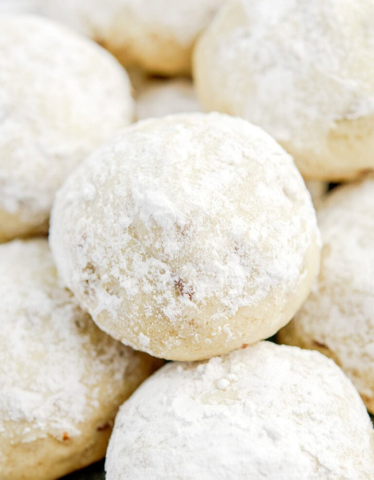 Snowball Cookies Piled Up