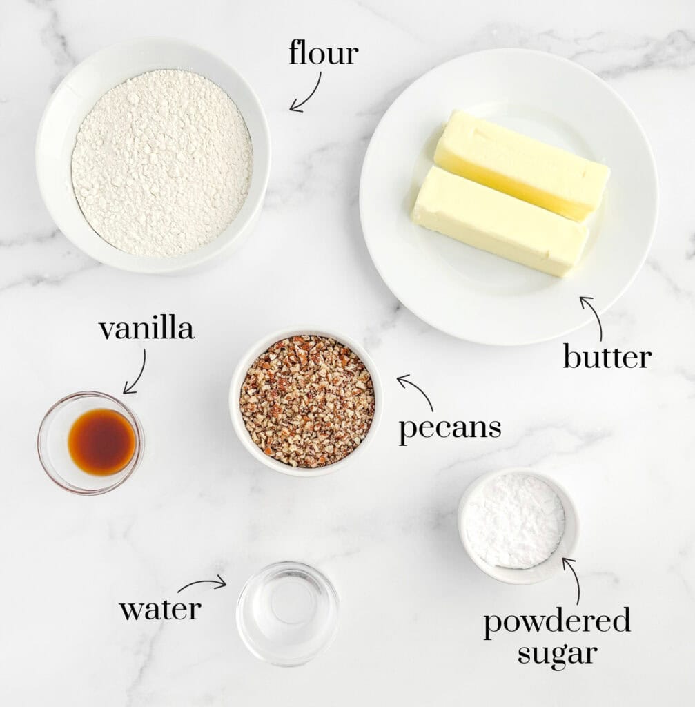 Snowball Cookie Ingredients