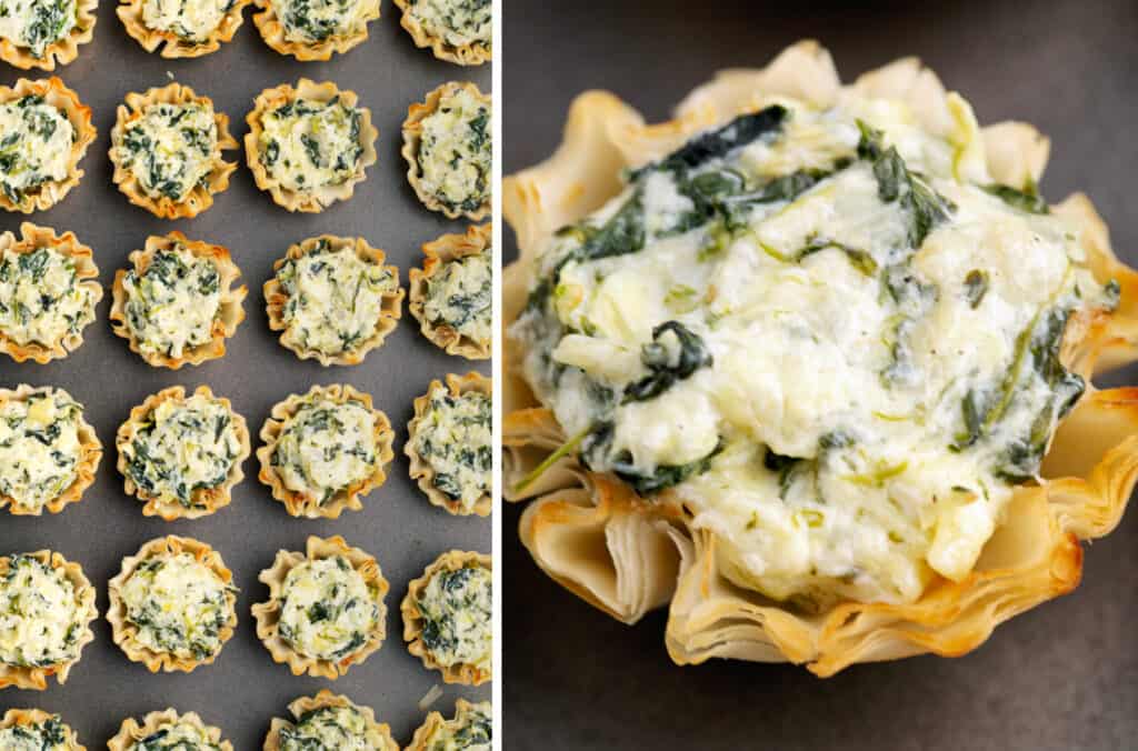Baked Spinach Artichoke DIp Bites