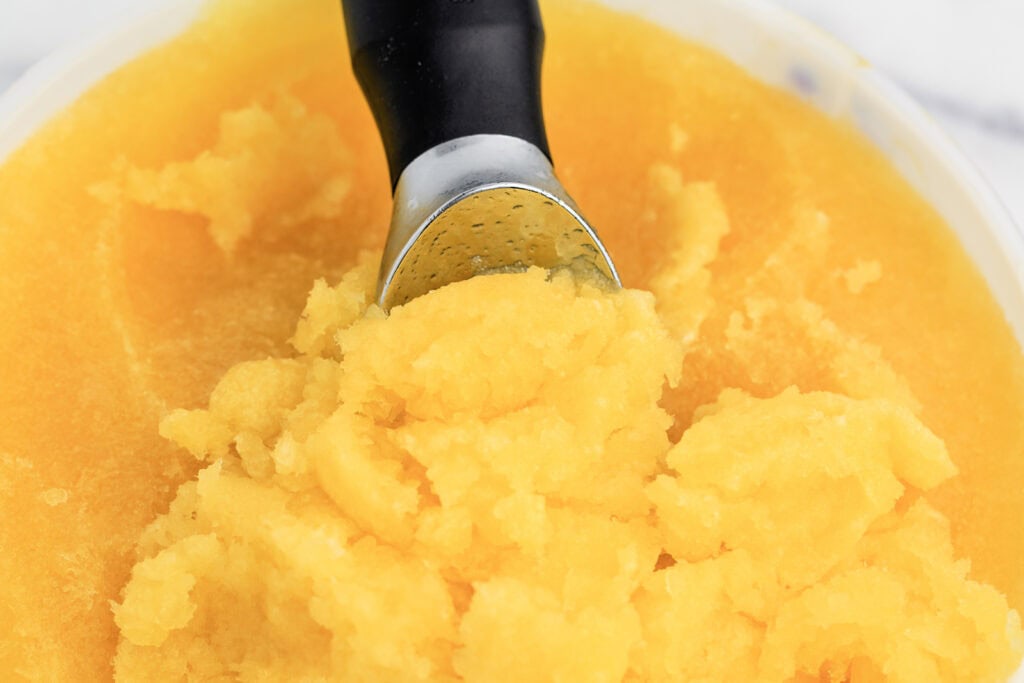 Sunrise Slush Closeup with Scoop
