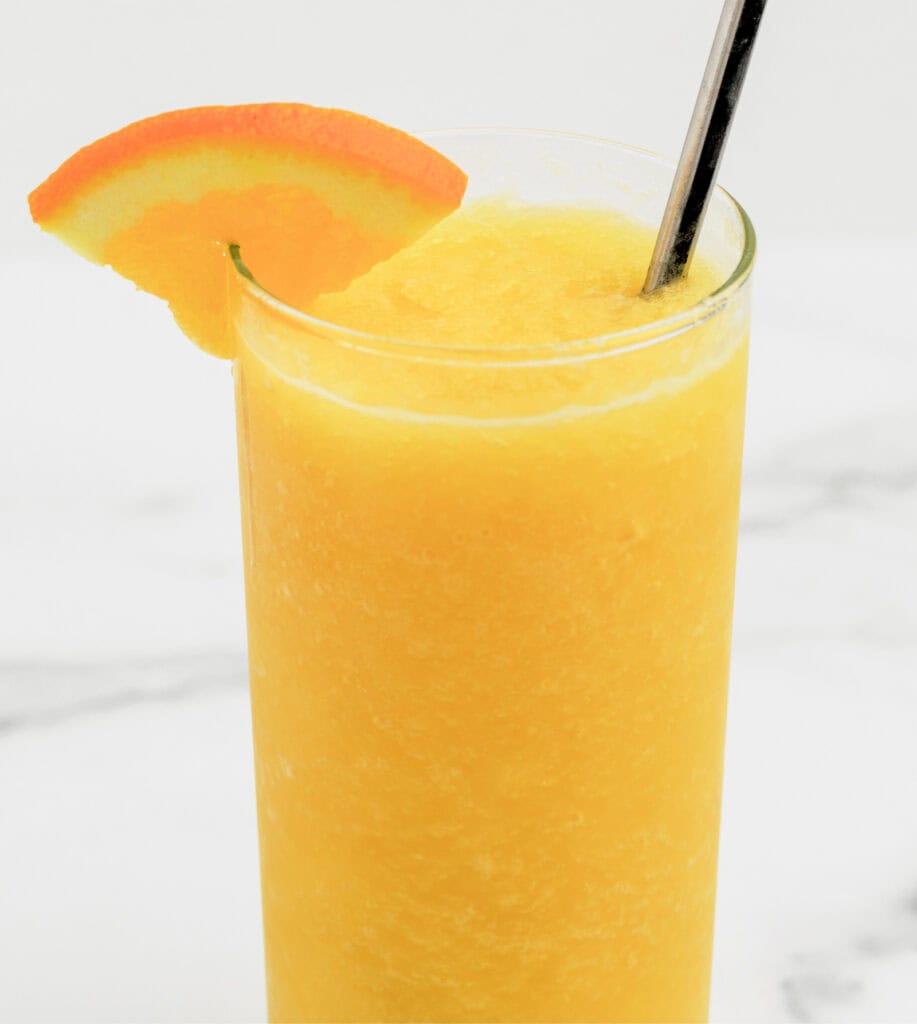 Sunrise Slush with Orange Garnish