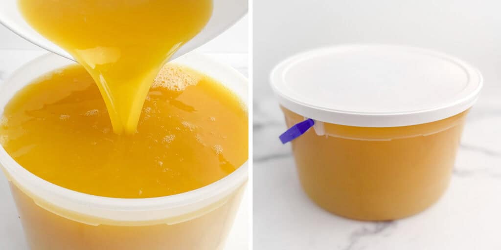 Sunrise Slush in Ice Cream Container