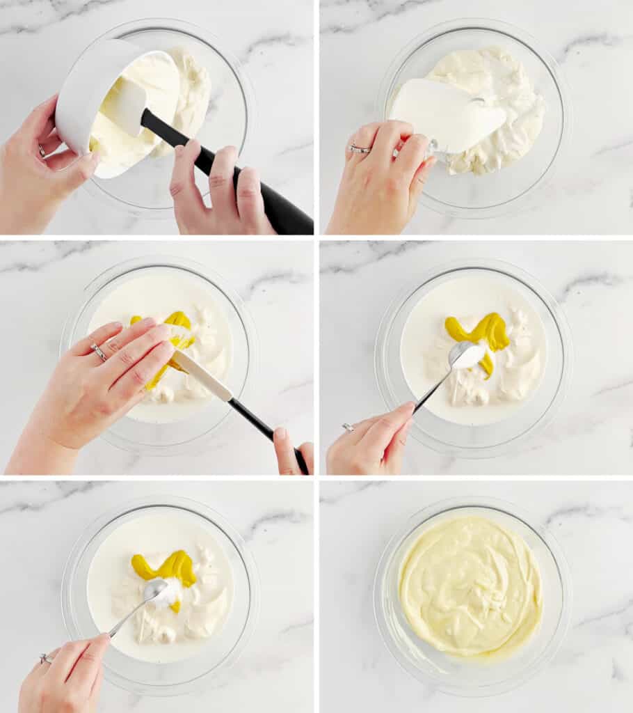 Mixing Dressing for Pasta Salad with Tuna