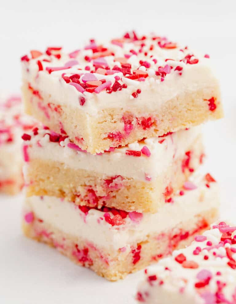 Valentine Frosted Sugar Cookie Bars