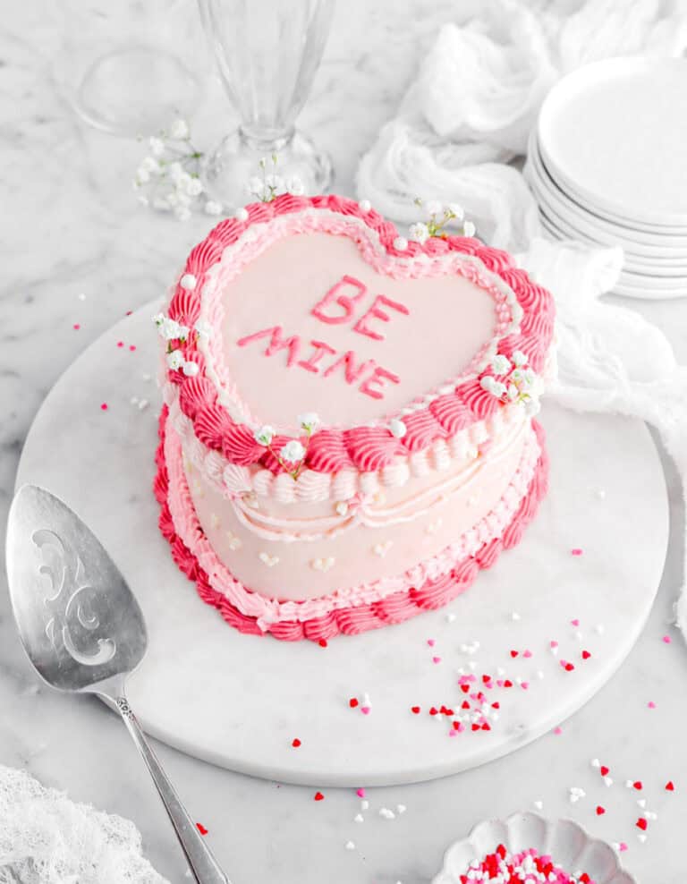Heart-Shaped Pink Velvet Cake