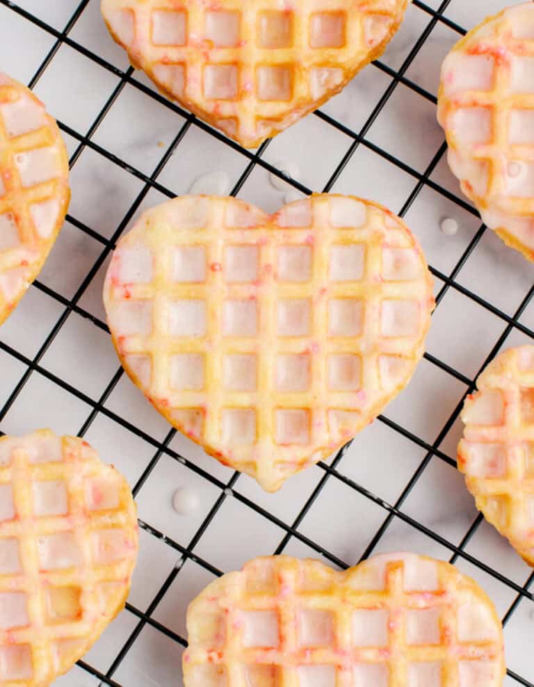 Heart Shaped Waffle Cookies