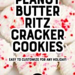 White Chocolate Peanut Butter Ritz Cracker Valentine Cookies Pin 1