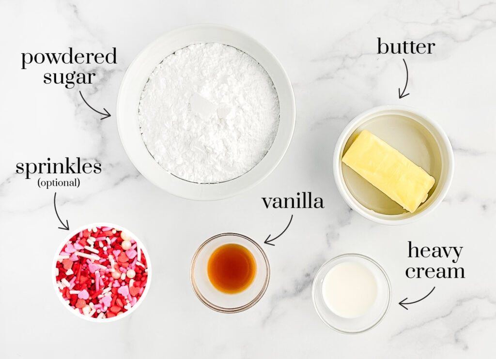 Valentine Frosting Ingredients