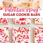 Valentine's Day Sugar Cookie Bars Pin 2