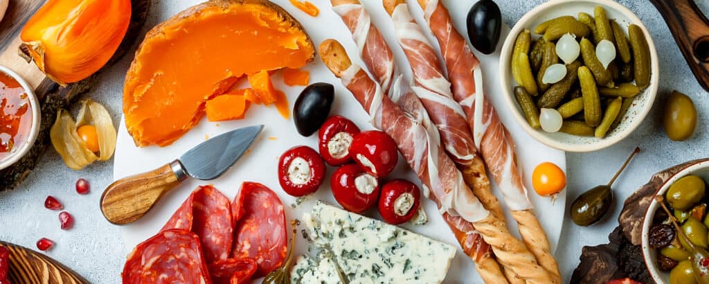 Charcutterie Board with Cherry Peppers