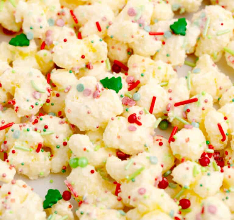 Christmas Puffcorn with Sprinkles