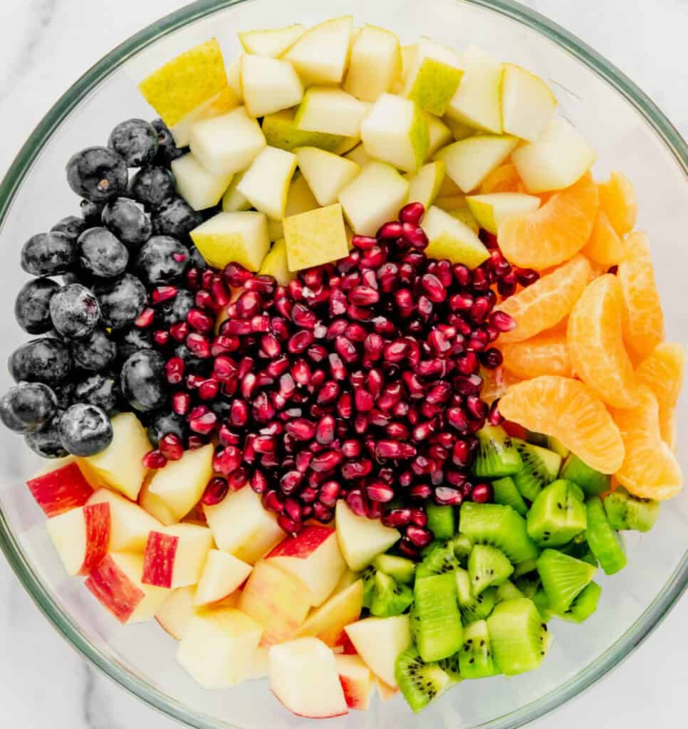 All Winter Fruits in Mixing Bowl