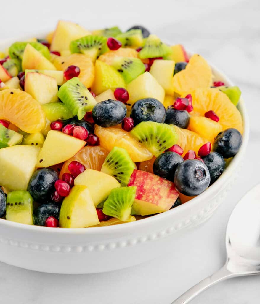 Finished Fruit Salad in Serving Bowl